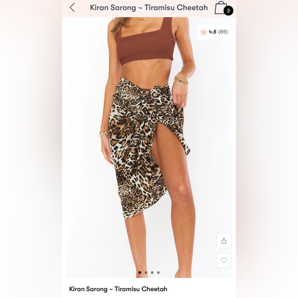 Show Me Your MuMu Brown and Black Sarong Swim Cover-Up